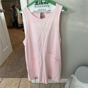 Pink Sleeveless Jumpsuit